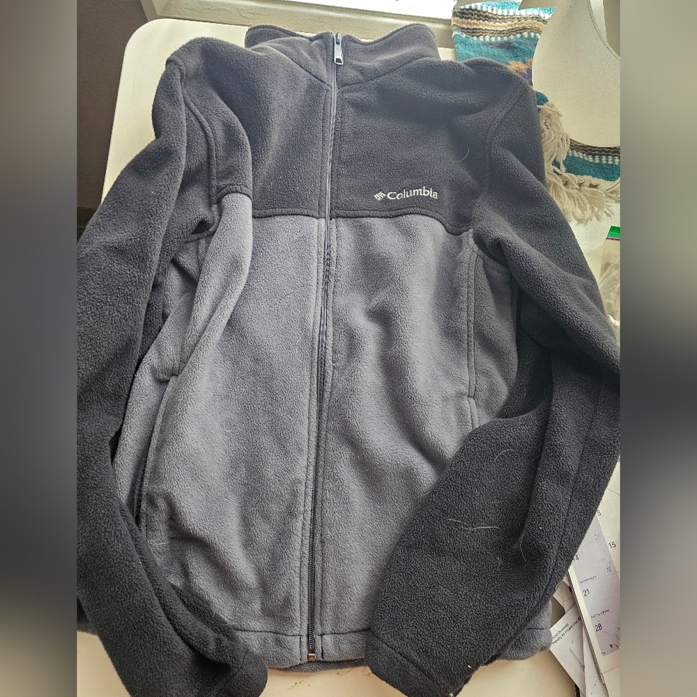 Mens Columbia Charcoal and Ebony Fleece Jacket M